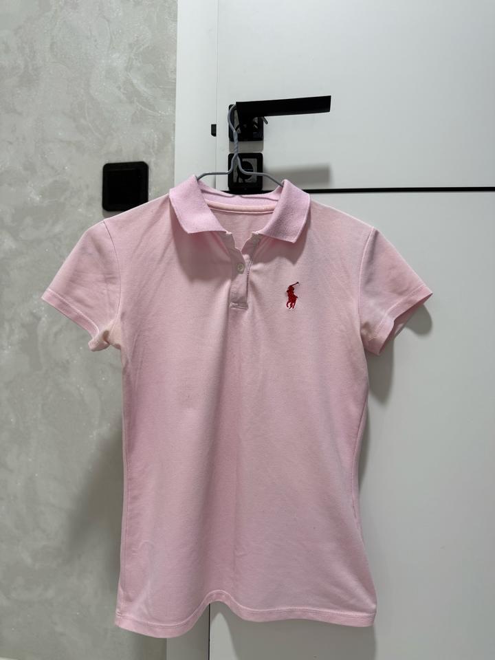 Поло футболка нежно розовая