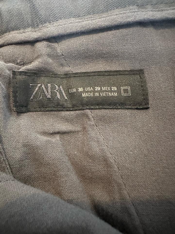 Широкие брюки Zara с защипами (S) — графитовый серый