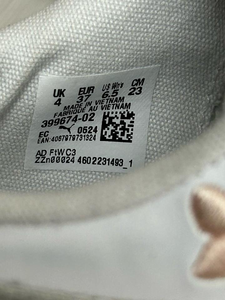 PUMA Mayze Embroidery White–Vapor Gray