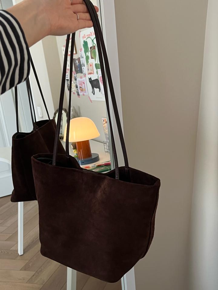 Коричневая замшевая сумка