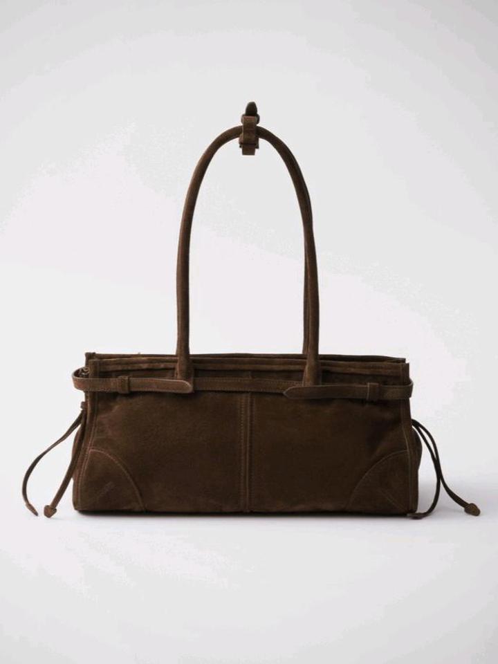 Сумка Prada Bonnie medium suede handbag🍫 натуральная замша