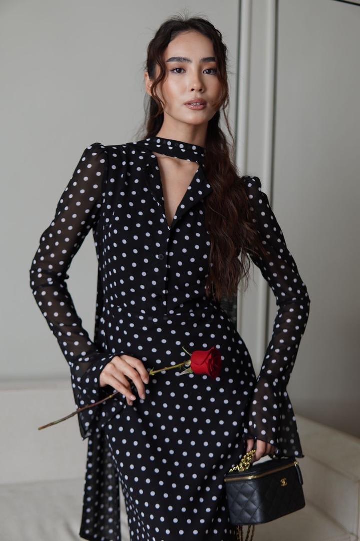 Черное платье шифоновое новое