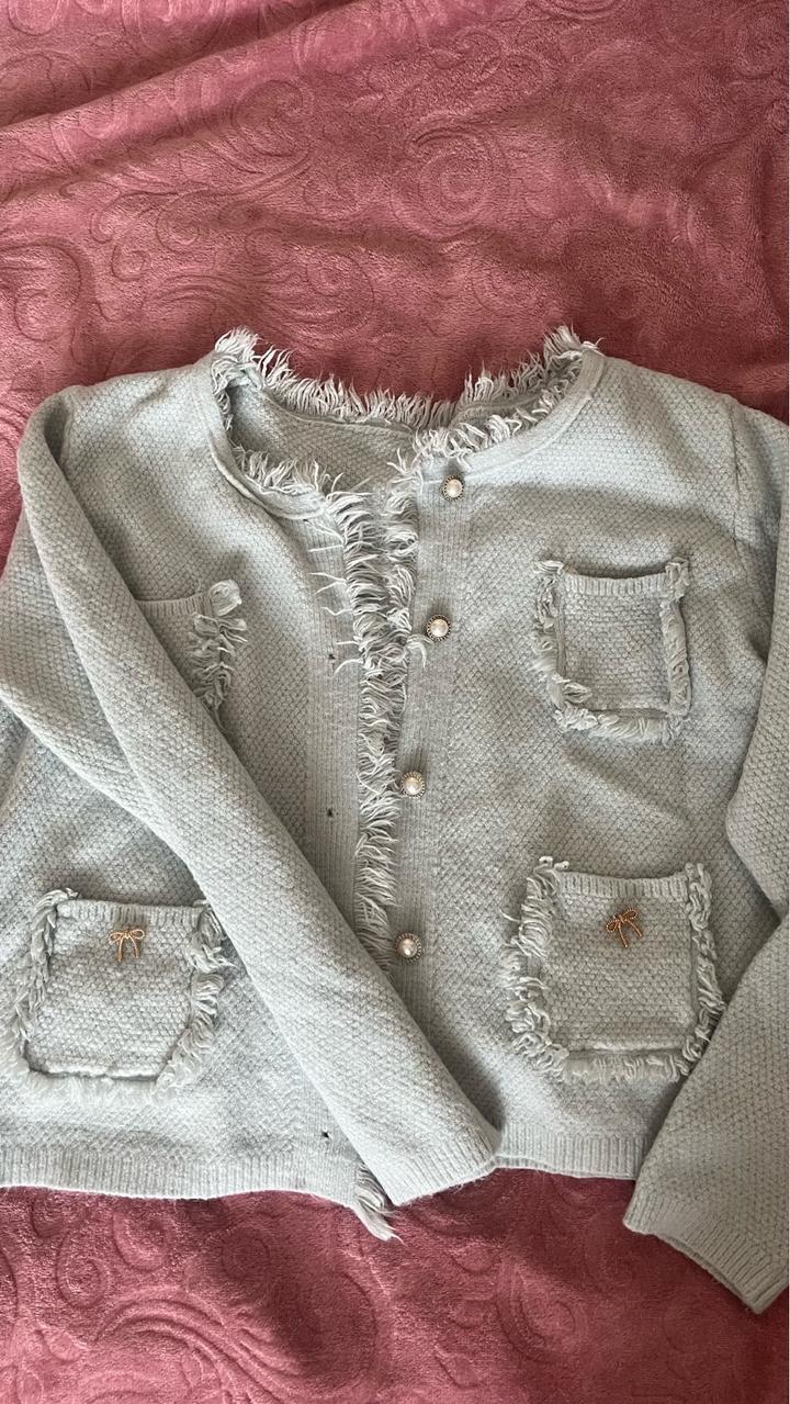 кардиган голубой