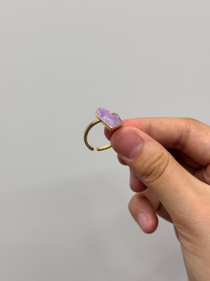 Элегантное красивое кольцо сердечко / ювелирные изделия / украшения