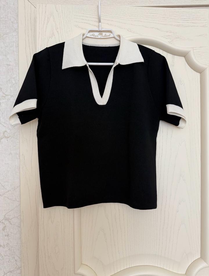 Двойка -поло и юбка на резинке , трикотаж