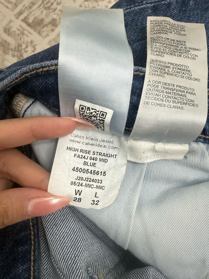 Джинсы Calvin Klein High Rise Straight