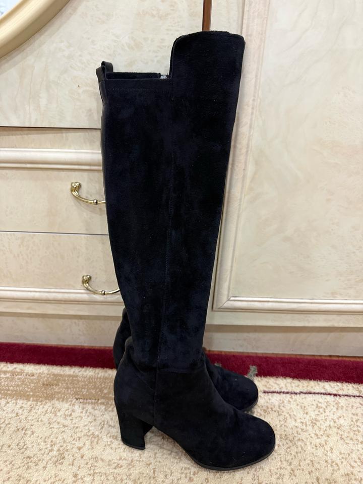 Замшевые сапоги