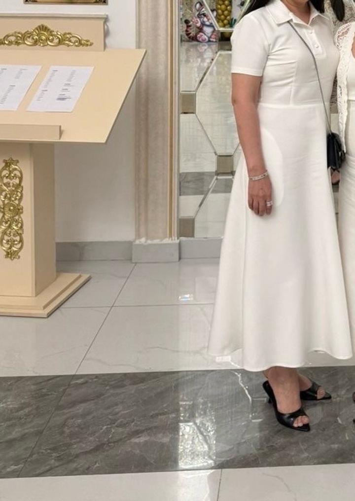 Белое платье от казахстанского бренда