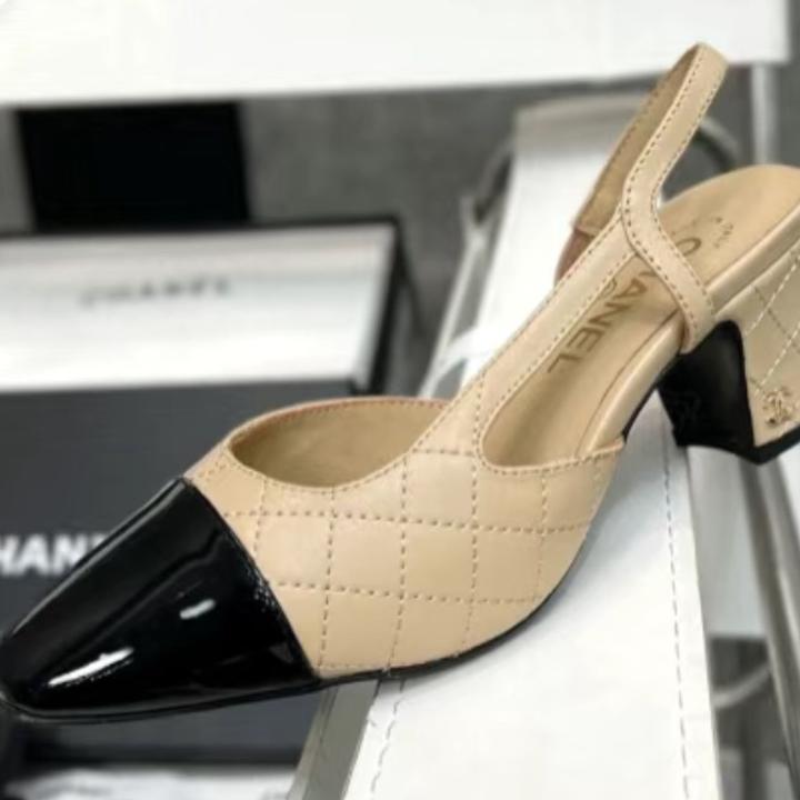 Туфли каблуки Chanel слинбэки