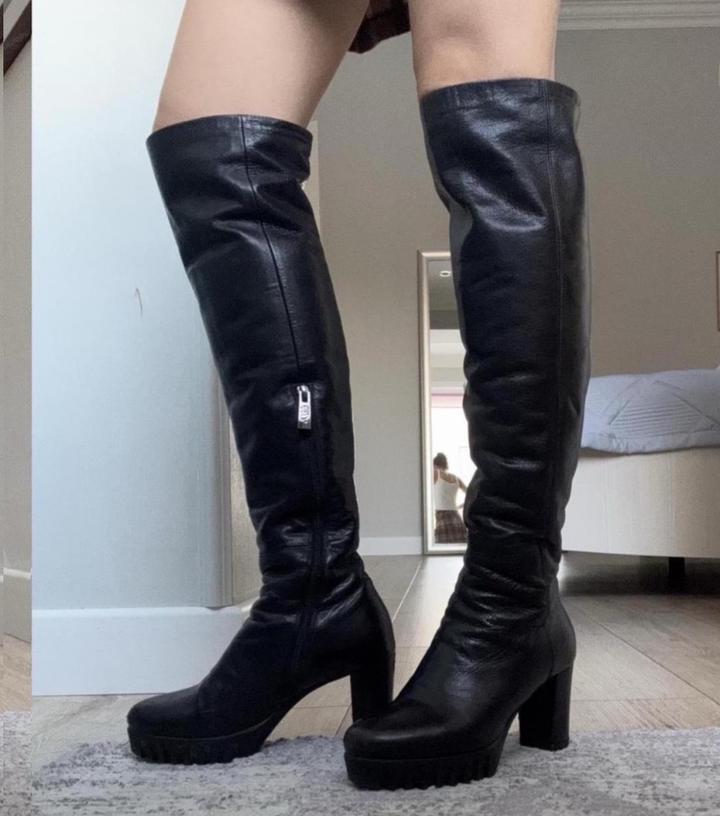 Сапоги кожаные