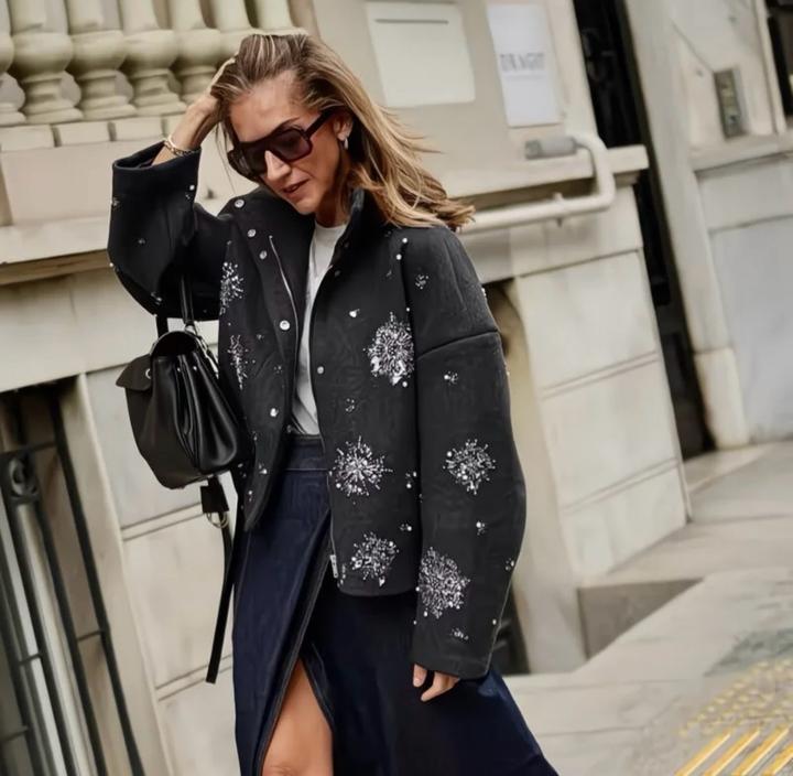 Бомбер со стразами