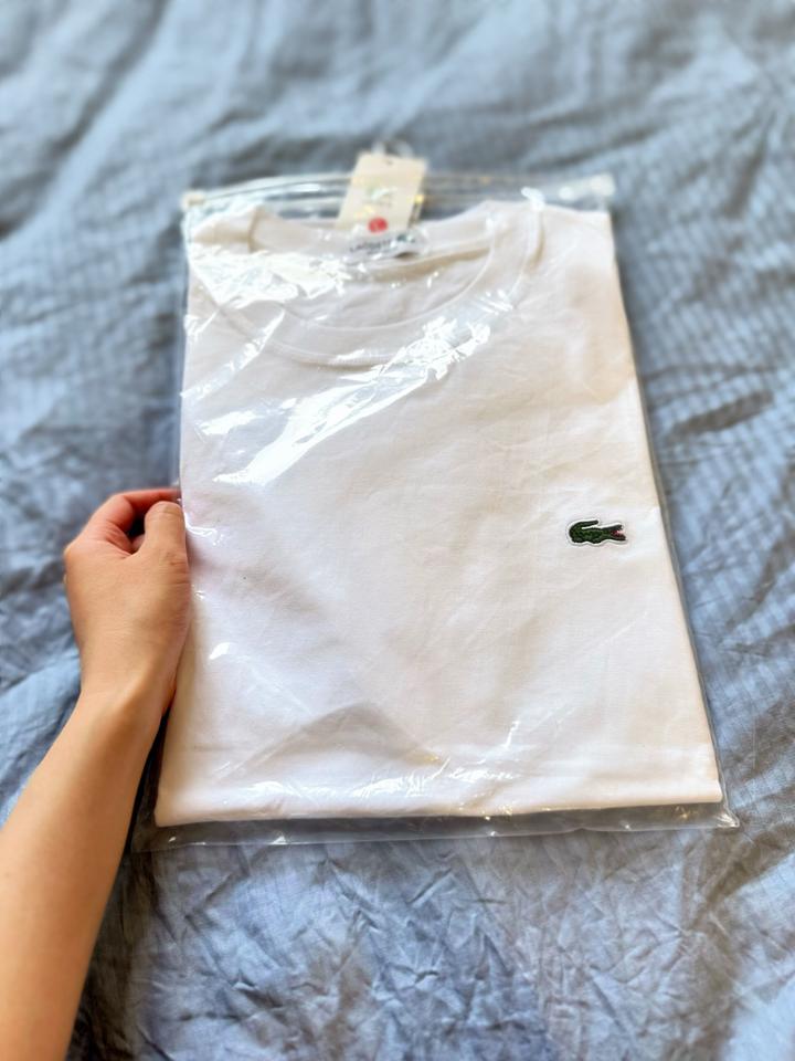 Lacoste белая футболка