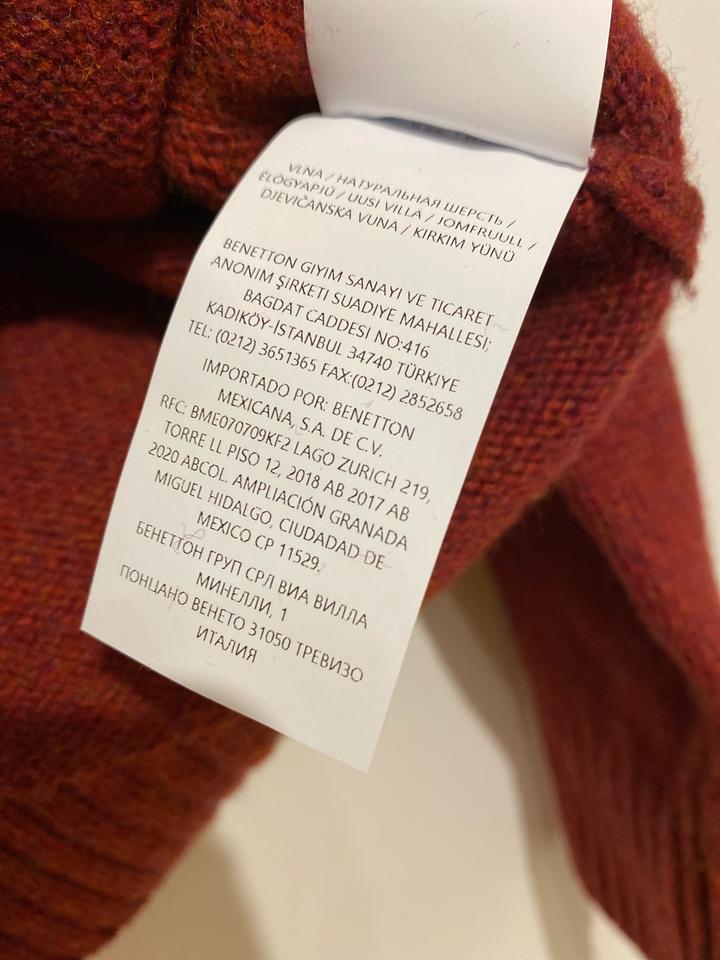 Свитер United Colors of Benetton из шетландской шерсти
