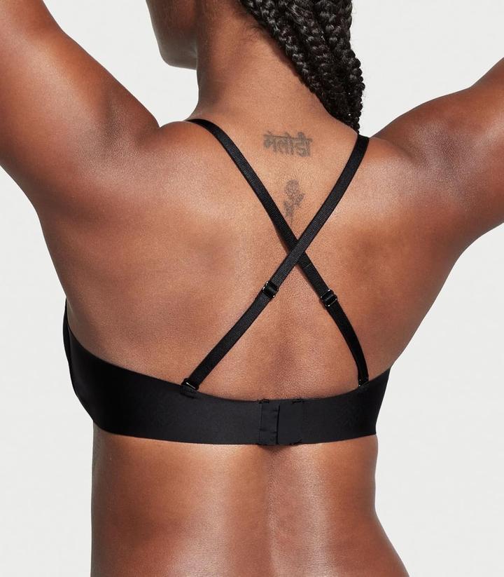 Чёрный бюстгальтер пуш-ап со съёмными лямкаии Victoria Secret 32D/70D