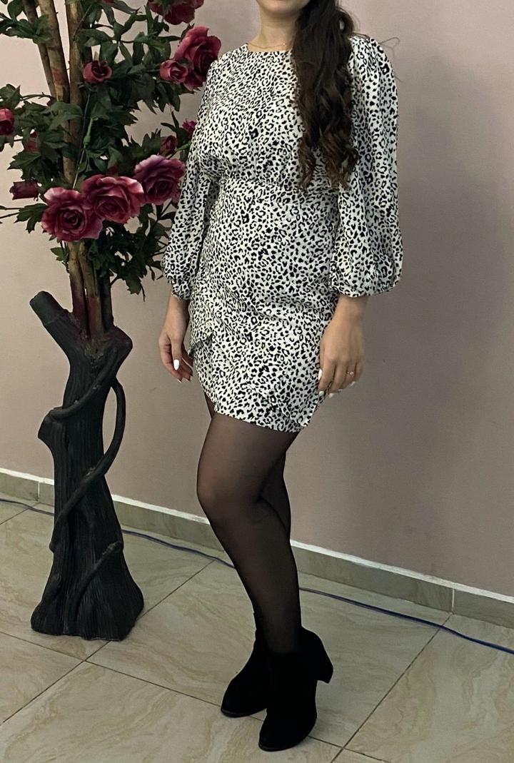 Бело-черное платье