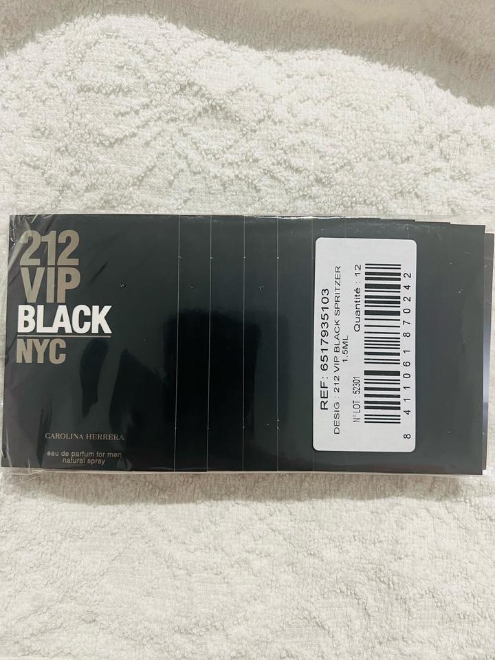 Мужская парфюмерная вода Carolina Herrera 212 VIP Black. 10шт по 1,5мл