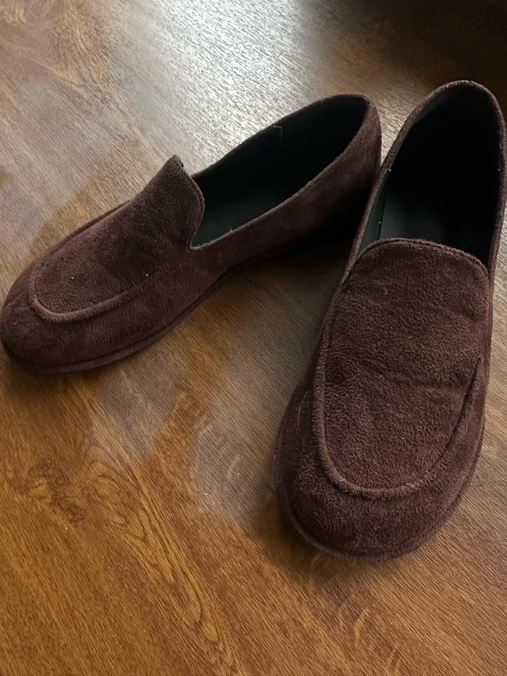 Лоферы эко замша