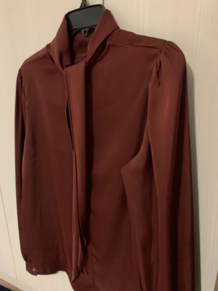 Блуза из атласа 42-44 Aisho Duken бордовый