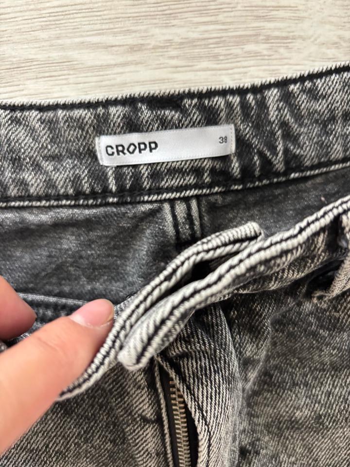 Crop джинсы 38 М wide leg широкие