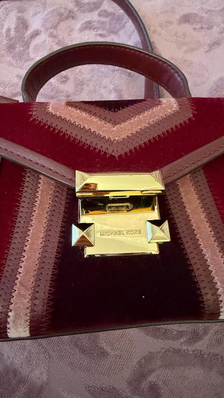 Бордовая сумка мини Michael Kors