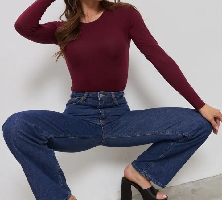 Боди бордовая