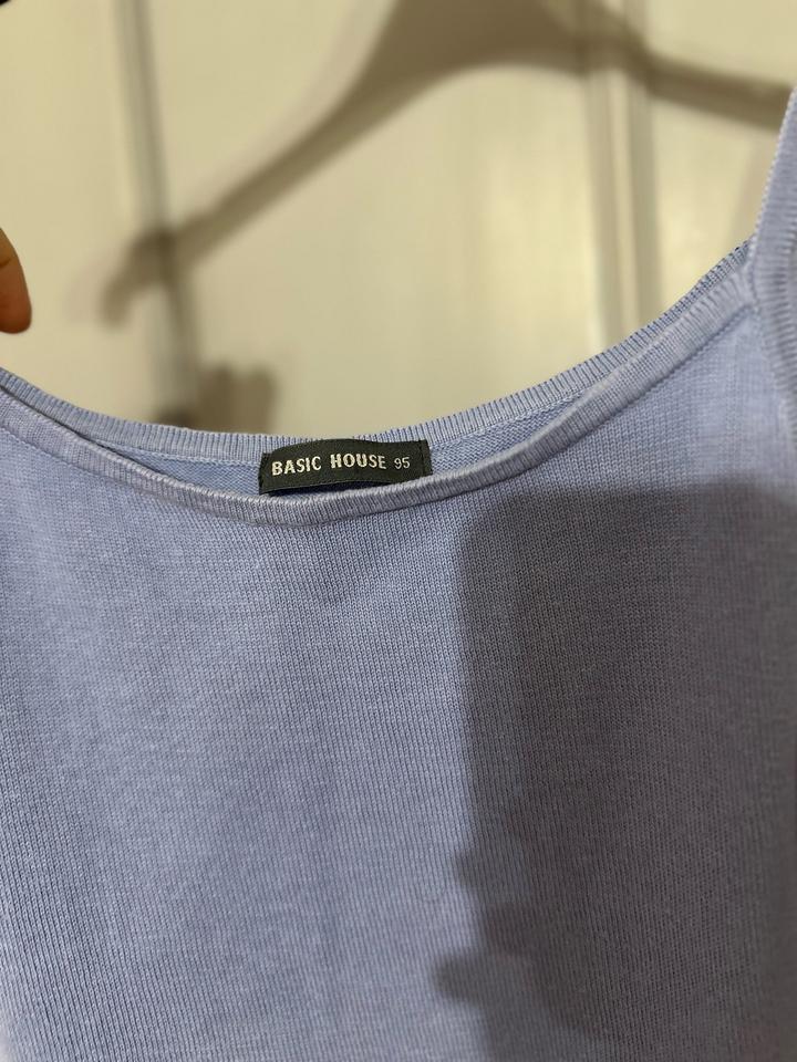 Нежный трикотажный топ в оттенке baby blue 💙