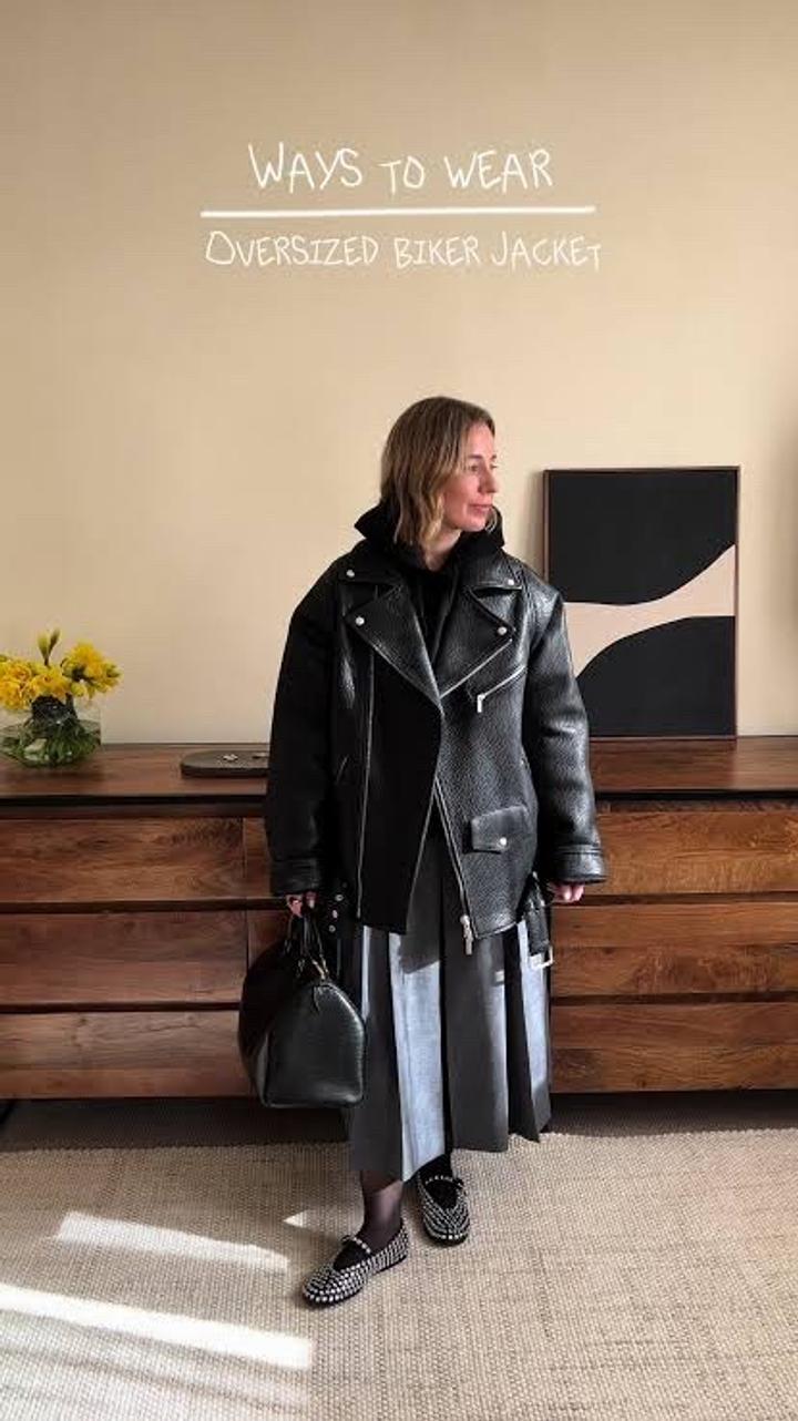 Leather jacket Raey