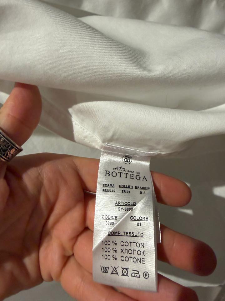 Белая рубашка Bottega, 100% хлопок