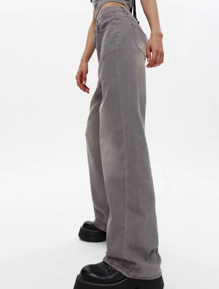 Джинсы серые