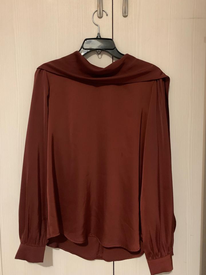 Блуза из атласа 42-44 Aisho Duken бордовый