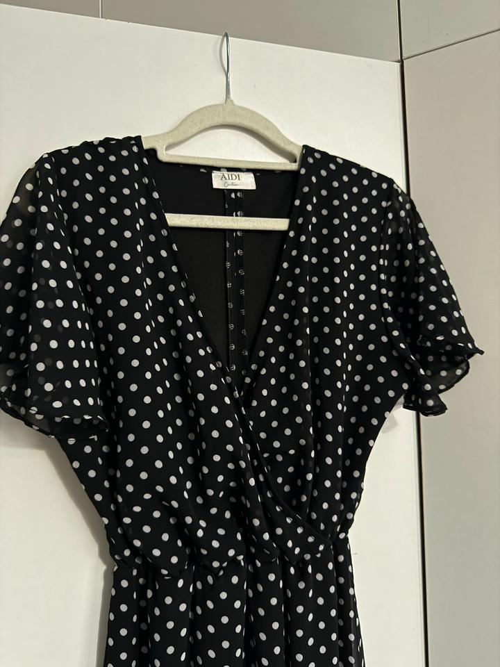 Платье длинное в горошек