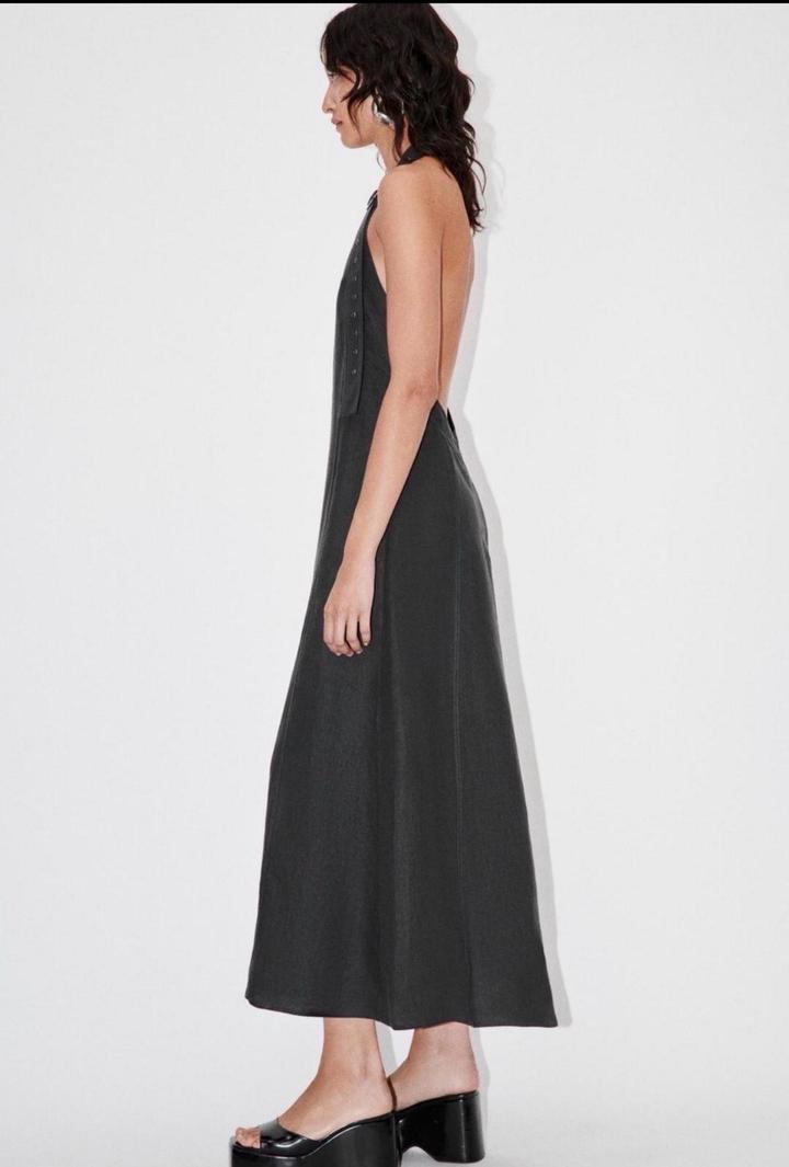 Льняное платье ZARA
