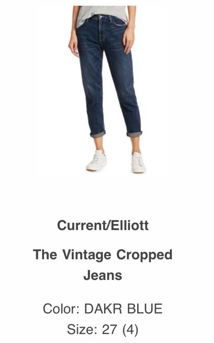 Current/Elliott The Vintage Cropped джинсы
