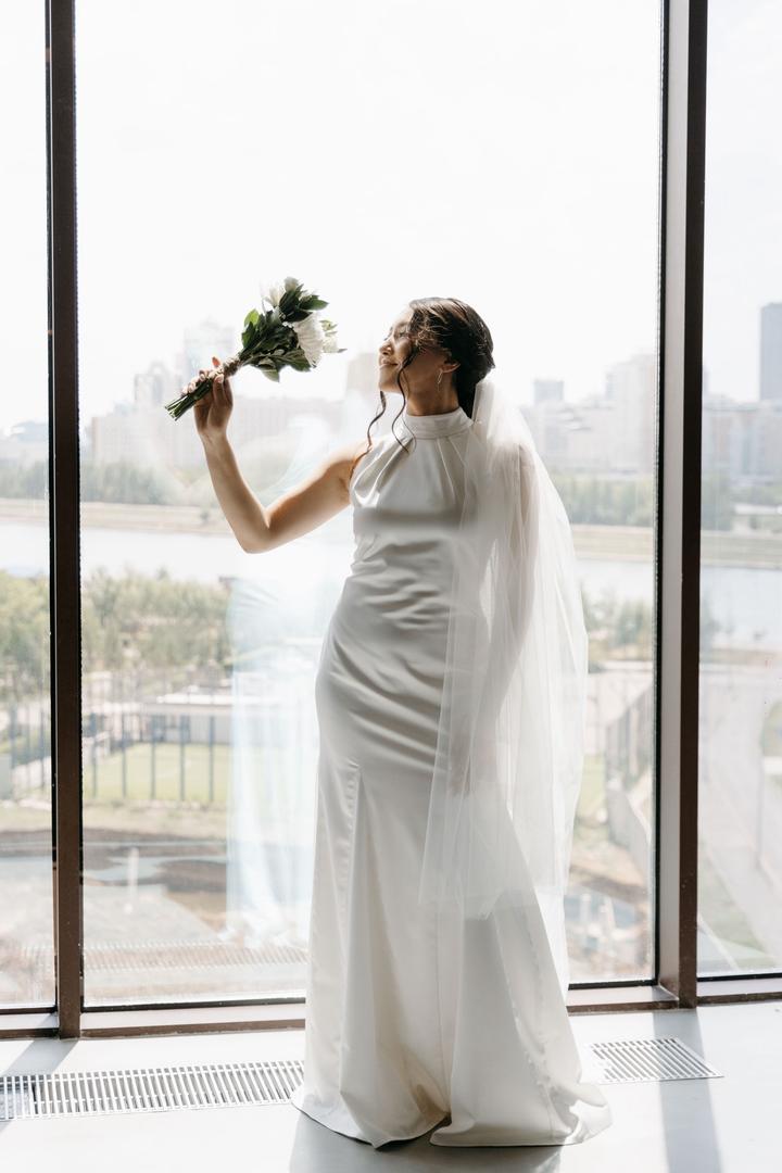 Белое свадебное платье рыбка