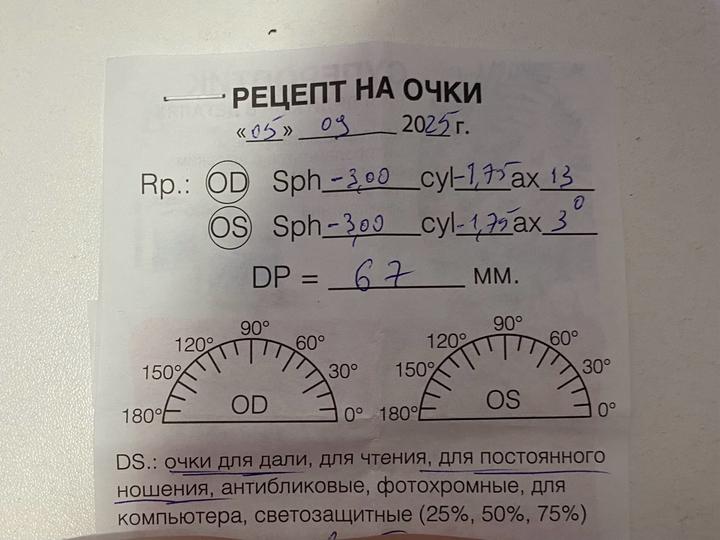 очки уже сделанные под зрение минус