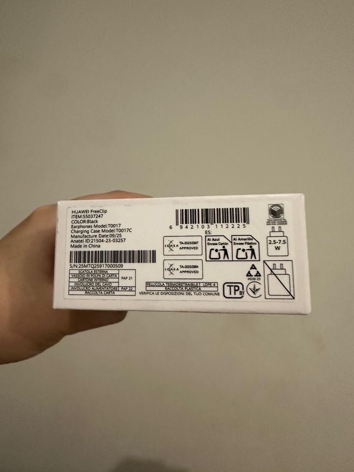 новые наушники Huawei FreeClip (Black)