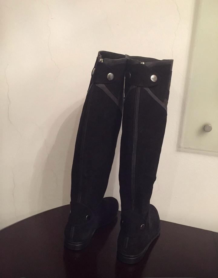 Сапоги замшевые