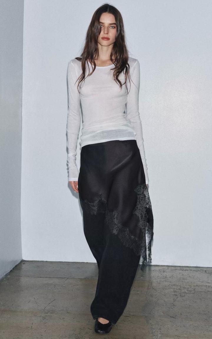 Юбка атласная темно серая Zara