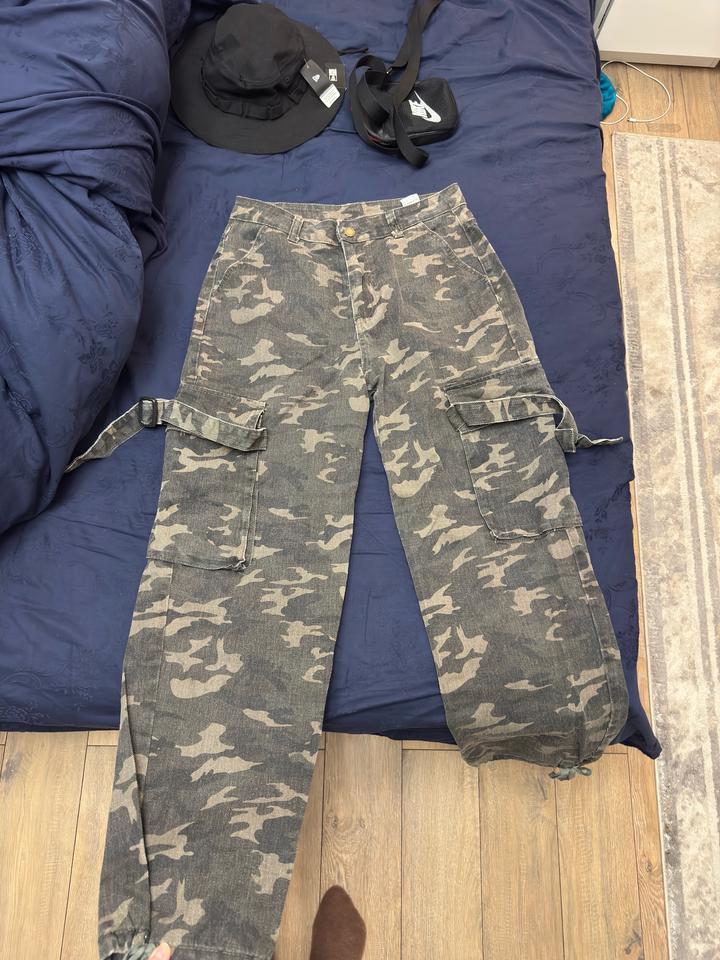 Джинсы камуфляж милитари ( размер в фото смотрите - сетка)