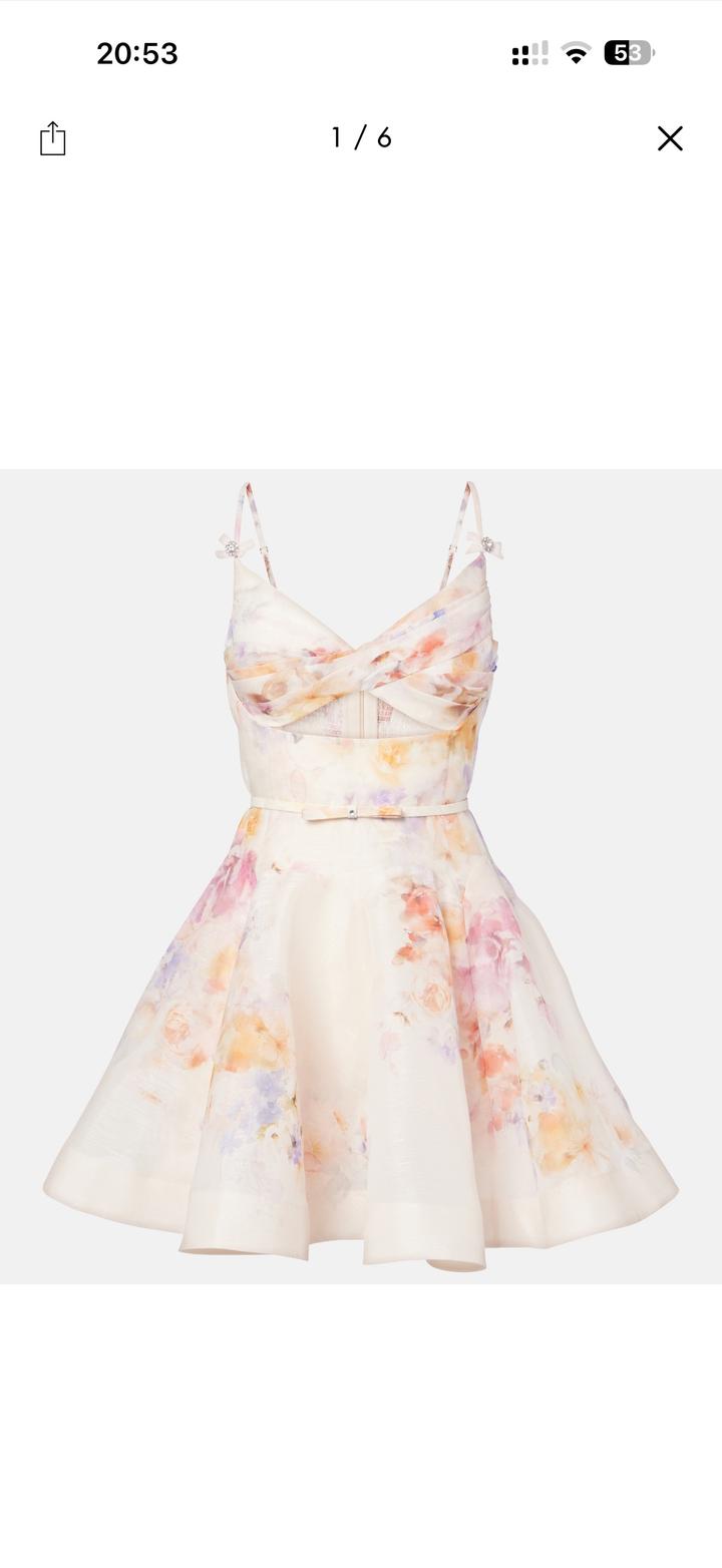 Zimmermann Crush платье из льна и шелка