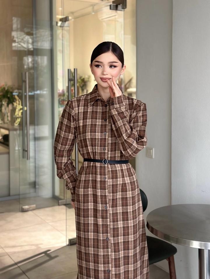 Платье- рубашка клетка