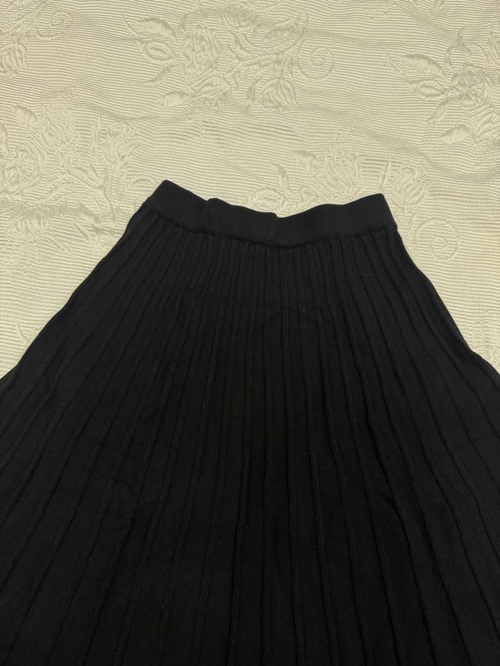 Юбка трикотаж длинная черная размер S