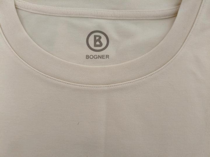 Пуловер с короткими рукавами цвета экрю немецкого бренда Bogner