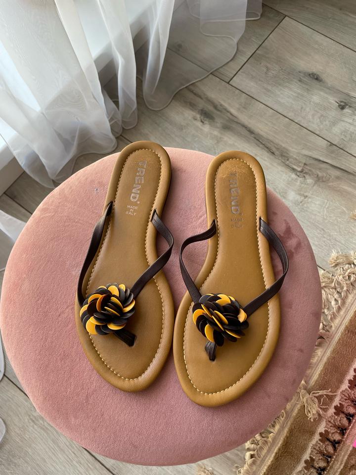 Шлепки вьетнамки кожаные