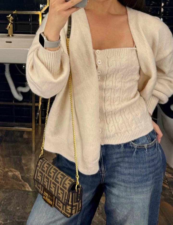 Топ с кардиганом