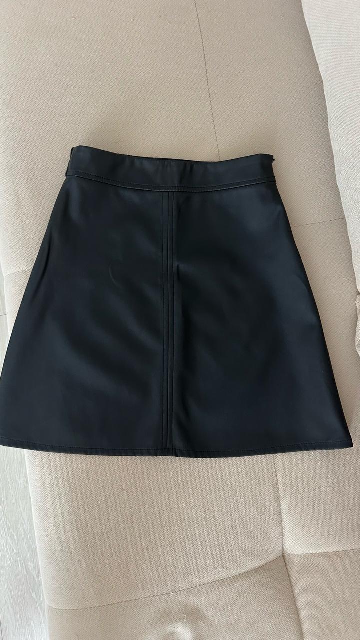 Юбка кожаная