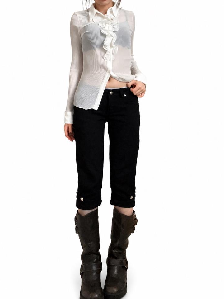 Low rise capri pants