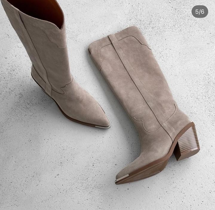 Сапоги казаки из натуральной замши