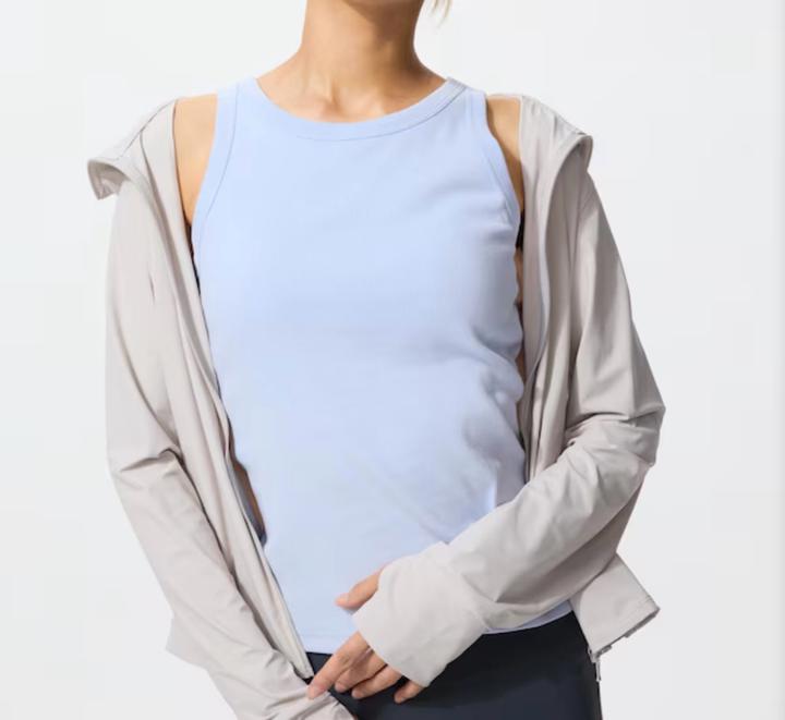 Топ бра Uniqlo в рубчик