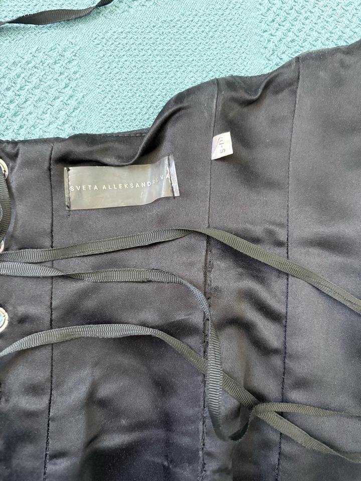 Черный кожаный корсет Sveta Aleksandrova